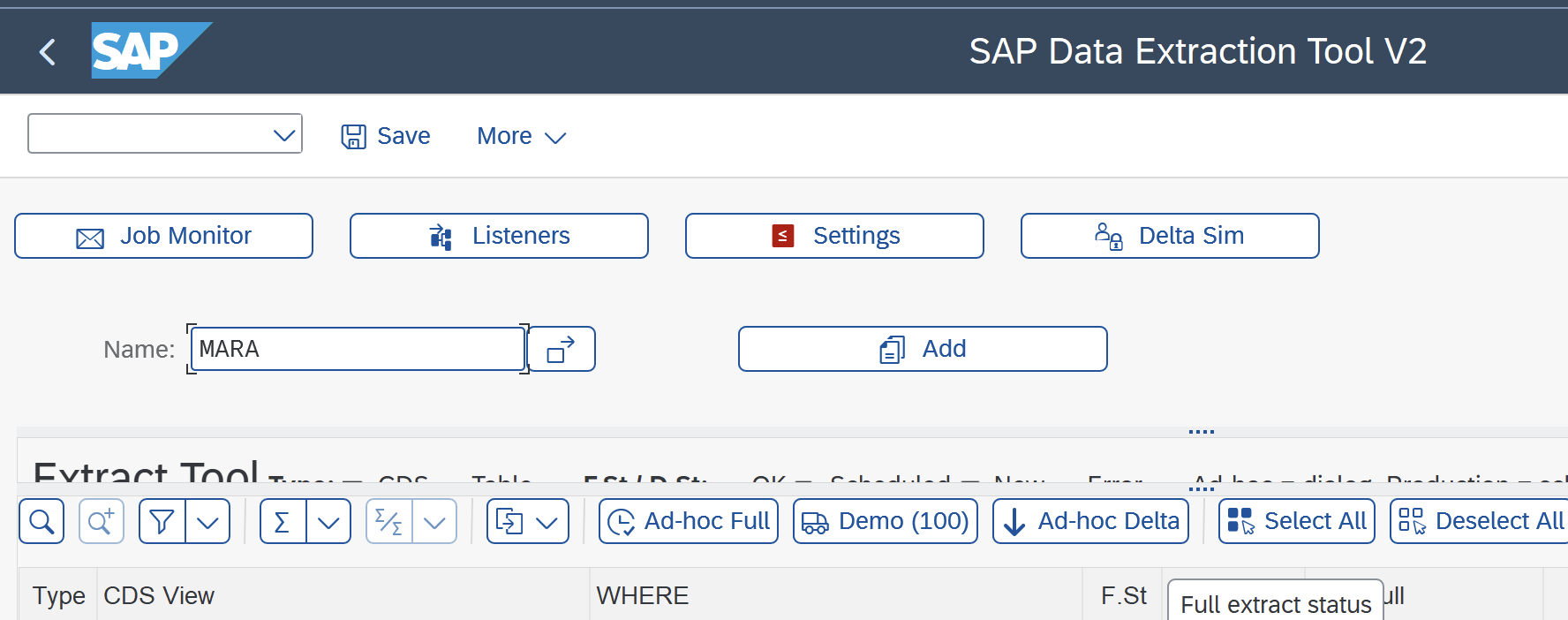 Table Replication — Table Selection